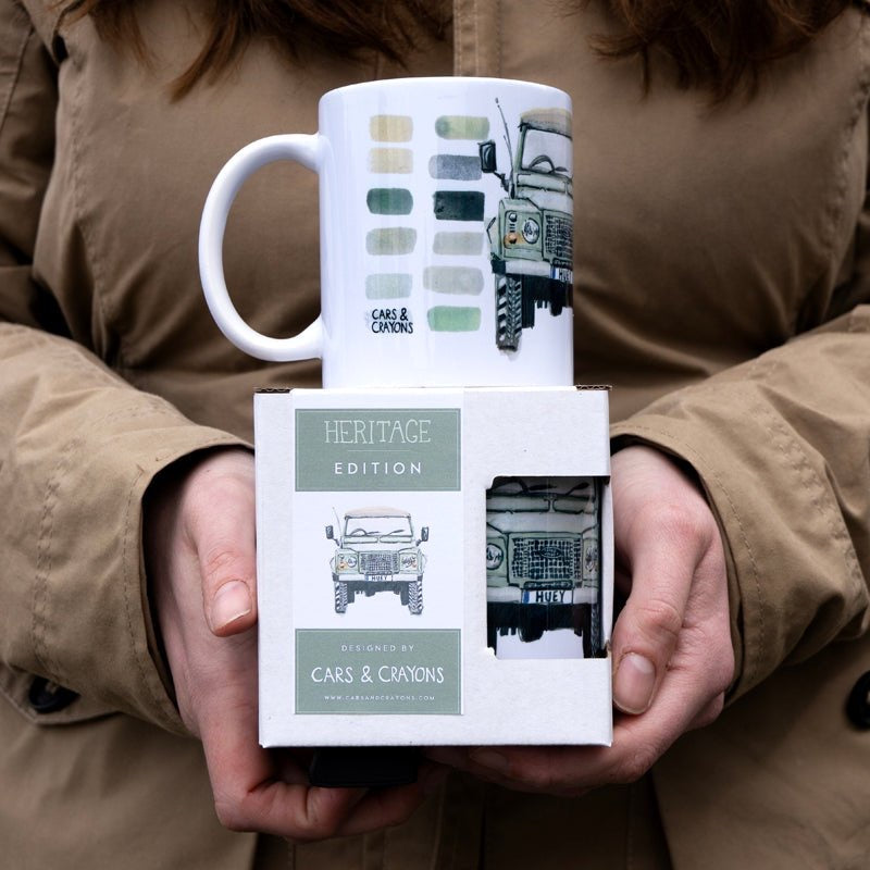 Land Rover Series 3 Coffee Mug, Add Colour and Reg, Print Land Rover Series 3 Coffee Mug, Add Colour and Reg, Print