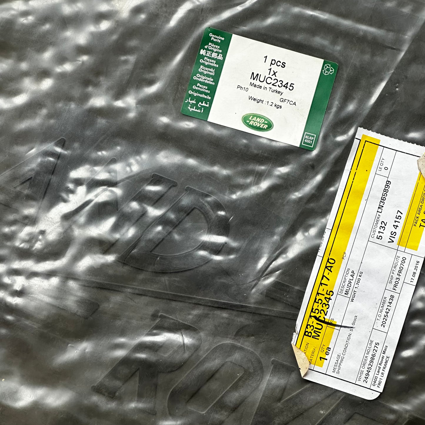 MUD FLAP LH REAR NINETY