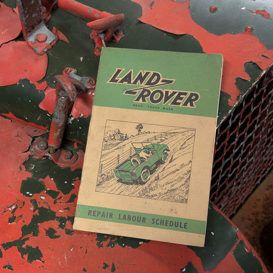 LAND ROVER REPAIR LABOUR SCHEDULE 1949