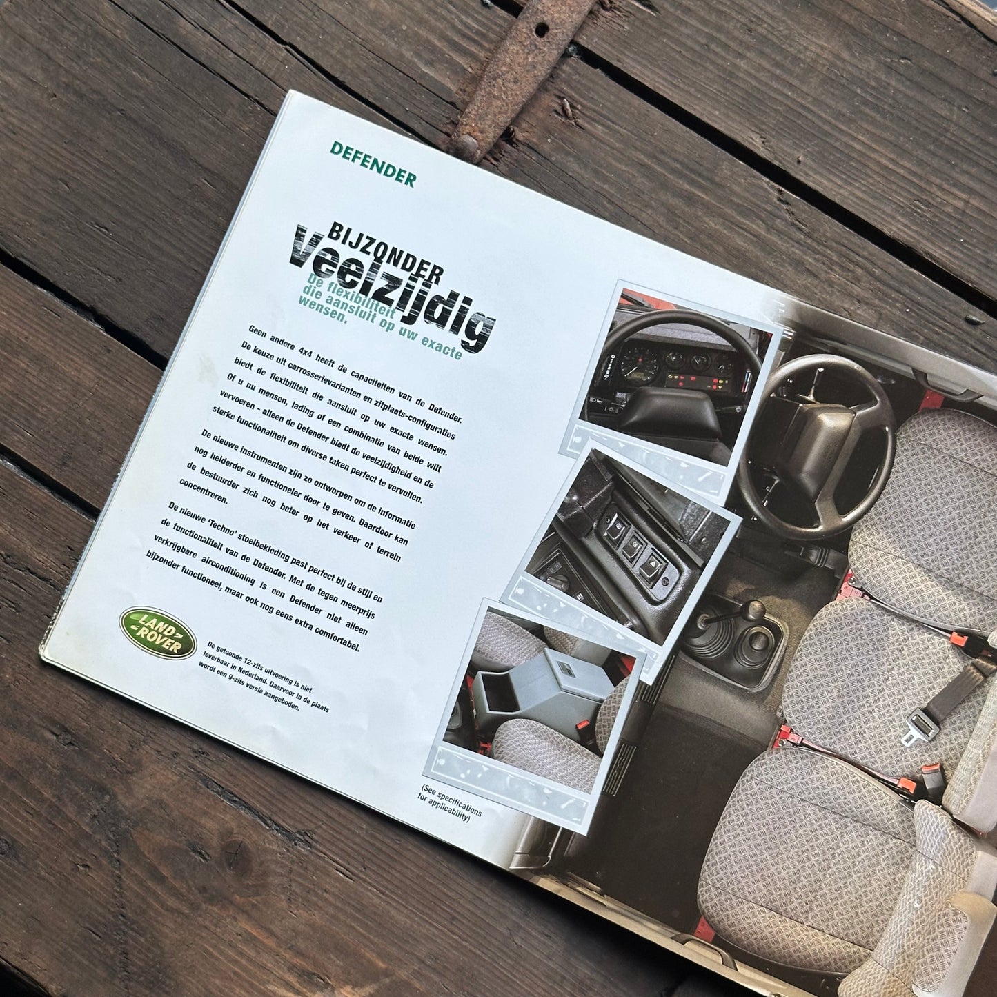 LAND ROVER DEFENDER BROCHURE 1999 - DUTCH