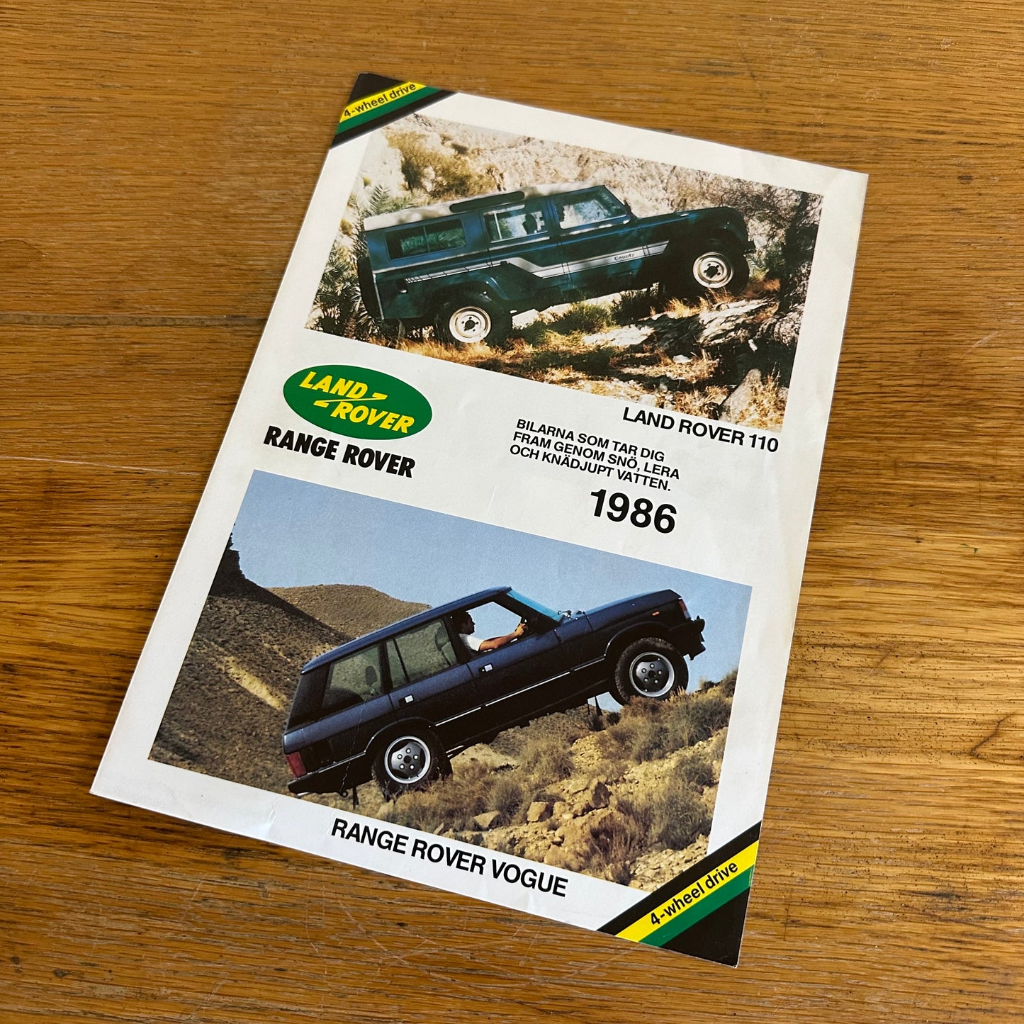 LAND ROVER RANGE ROVER INFO BROCHURE 1986 - SWEDISH