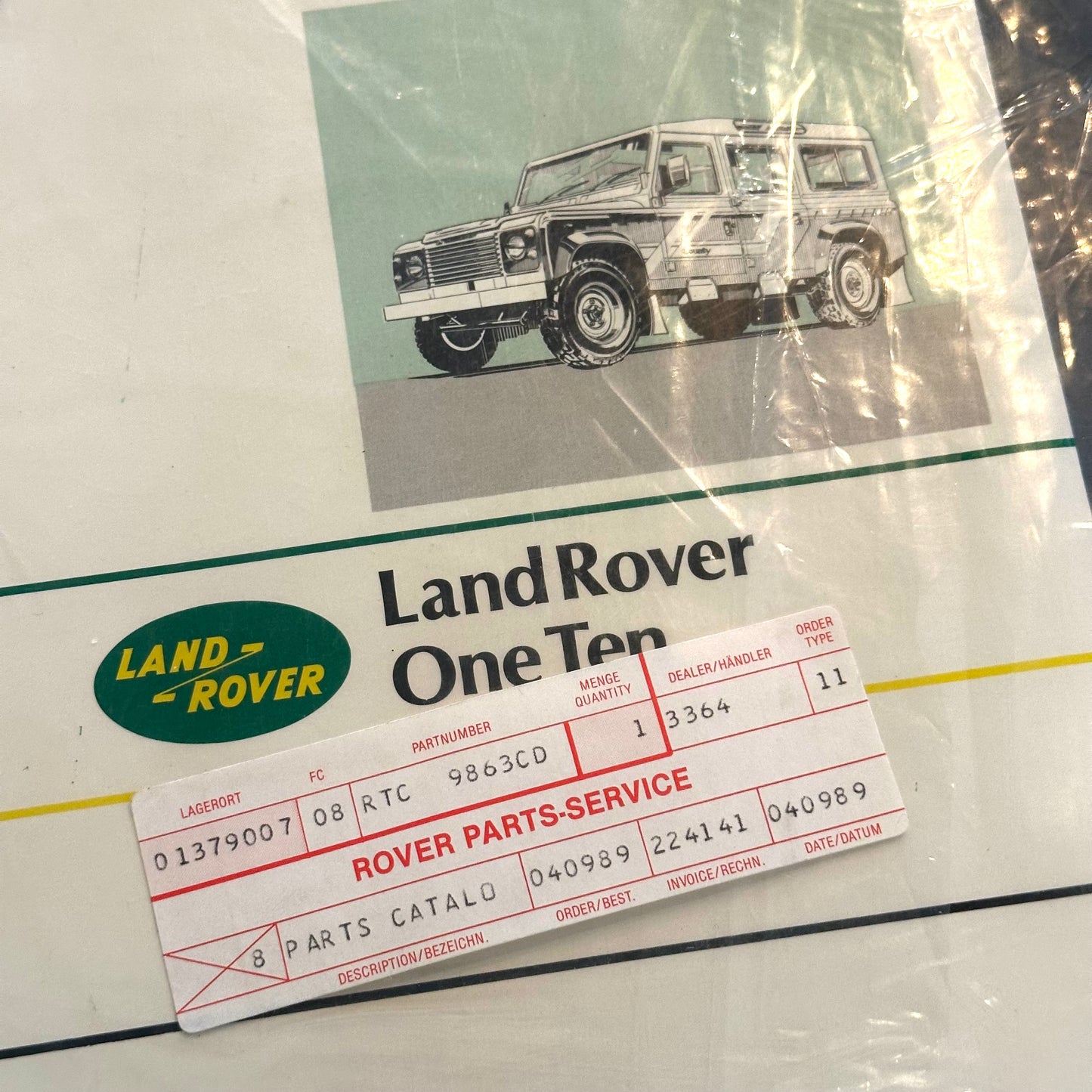 One Ten Parts Catalogue Up To August 1986