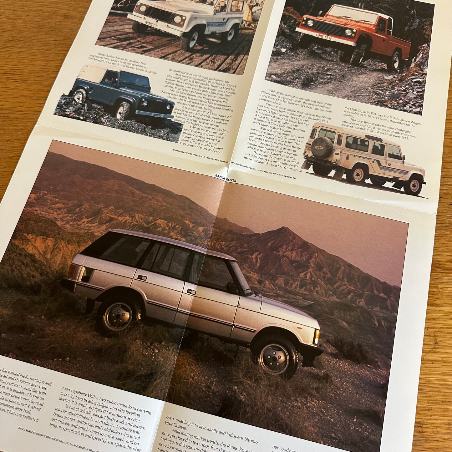 LAND ROVER RANGE ROVER INFO BROCHURE 1985 - ENGLISH